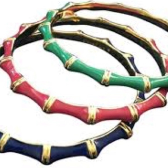 Stella & Dot | Dainty Gold Bangle Bracelet 🌸🦄💫✨PINK+Gold Julep Bangle - Picture 5 of 8